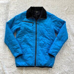 Women's Body Glove Blue/Black Zip-Up Lightweight Insulated Puffer Jacket Medium